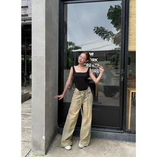 Bodysuit OLV hai dây cổ vuông Square Neck Bodysuit nhiều màu co giãn thoải mái (không kèm chân váy)