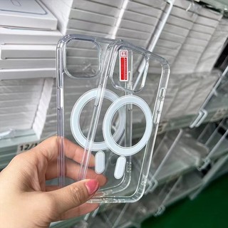 Ốp Lưng Điện Thoại Trong Suốt Chống Sốc Hỗ Trợ Sạc Không Dây Từ Tính Chống Trầy Bảo Vệ Camera Cho iPhone PK031