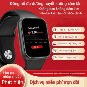 Đồng hồ thông minh, máy theo dõi đường huyết, huyết áp, oxy trong máu, nhịp tim và điện tâm đồ, gọi điện qua Bluetooth