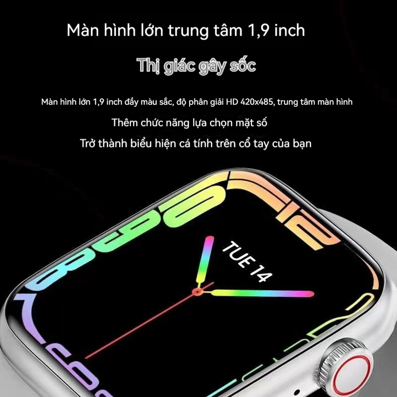 Đồng hồ thông minh, máy theo dõi đường huyết, huyết áp, oxy trong máu, nhịp tim và điện tâm đồ, gọi điện qua Bluetooth