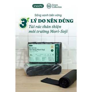 Lô túi rác Mori-Soji Inochi nhựa tái sinh dẻo dai chống thấm, ngăn rò rỉ và thân thiện với môi trường