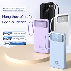 Sạc dự phòng, dung lượng 20000Mah 30000Mah, phù hợp với mọi loại điện thoại di động, sạc siêu nhanh 120W