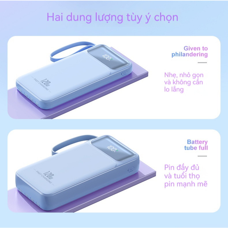 Sạc dự phòng, dung lượng 20000Mah 30000Mah, phù hợp với mọi loại điện thoại di động, sạc siêu nhanh 120W
