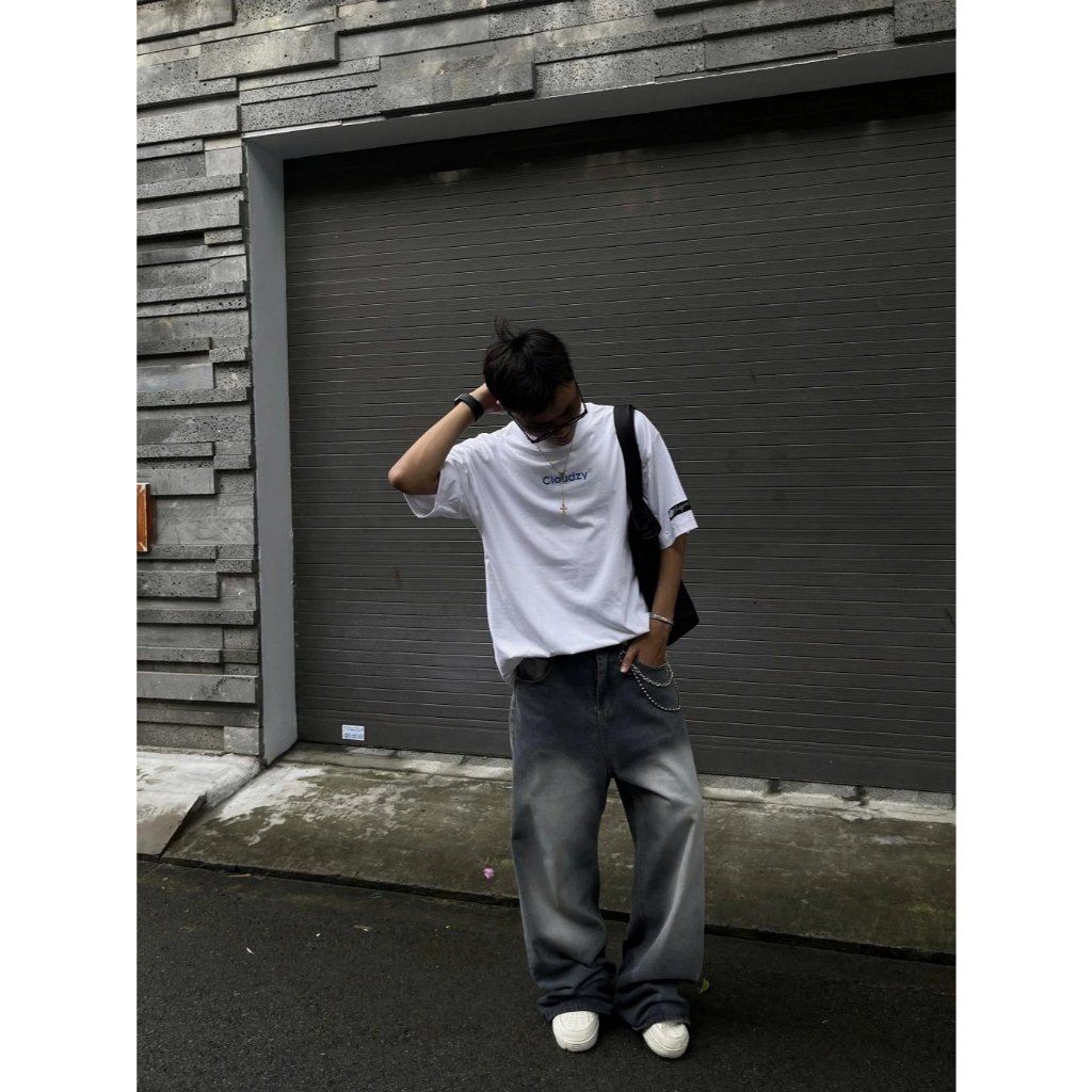 [Peinn] Áo phông nữ nam unisex tay lỡ thun form rộng local brand teen cổ tròn oversize CLOUDZY POPULAR