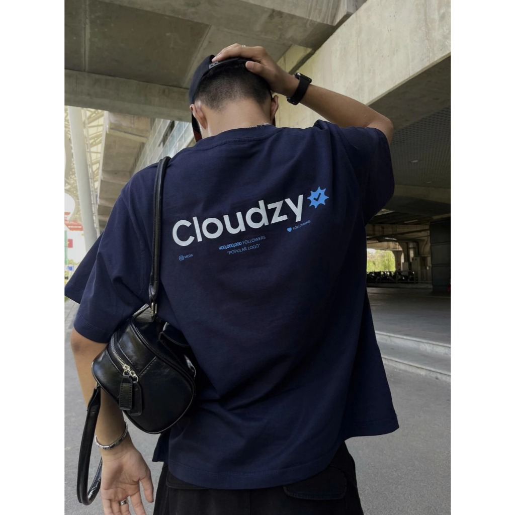 [Peinn] Áo phông nữ nam unisex tay lỡ thun form rộng local brand teen cổ tròn oversize CLOUDZY POPULAR