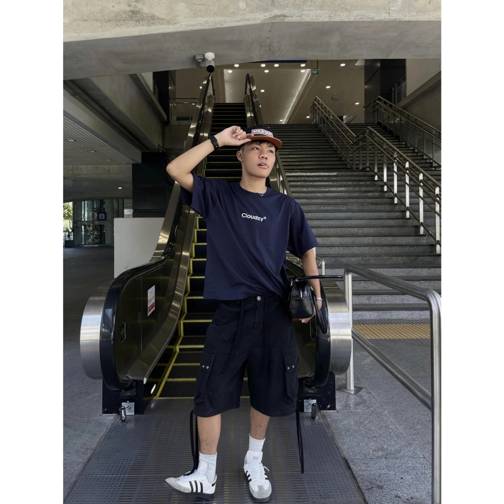 [Peinn] Áo phông nữ nam unisex tay lỡ thun form rộng local brand teen cổ tròn oversize CLOUDZY POPULAR