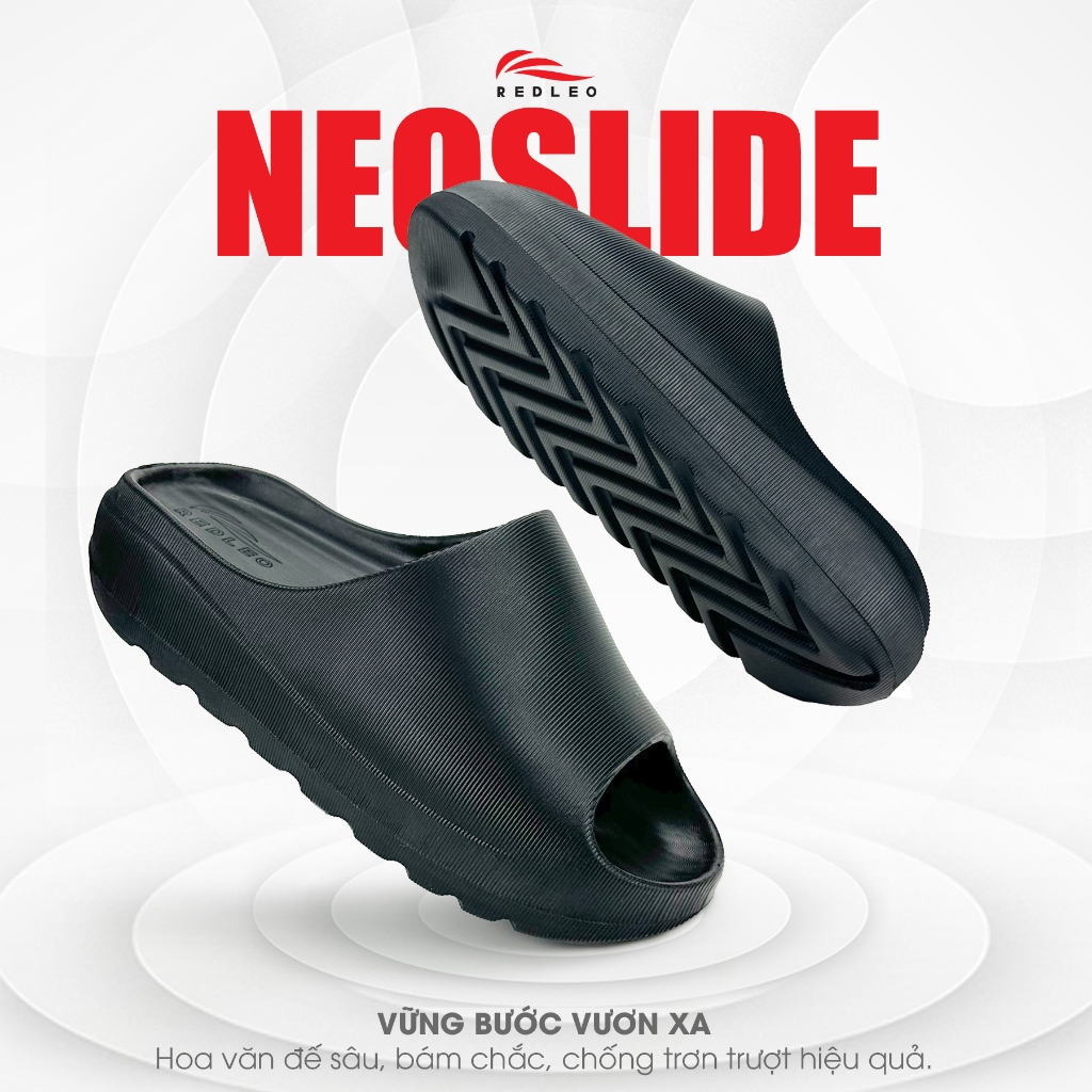 Dép Bánh Mì REDLEO NEO | Bảng Ngang Đúc Nguyên Khối Siêu Nhẹ, Đế Cao 4cm,Phối Màu Thời Trang RL67