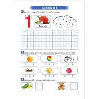 Sách - Bước Đầu Học Viết - Tập Tô Số Và Hình Khối - Dành Cho Bé Từ 3-6 Tuổi - ndbooks