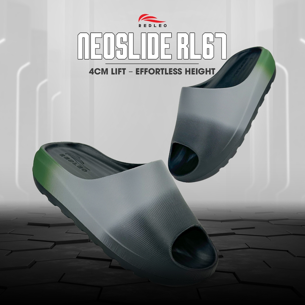 Dép Bánh Mì REDLEO NEO | Bảng Ngang Đúc Nguyên Khối Siêu Nhẹ, Đế Cao 4cm,Phối Màu Thời Trang RL67