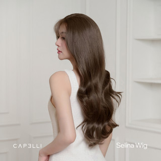 Tóc Giả Nguyên Đầu Siêu Da Lưới Lace CAPELLI Xoăn Lơi Mái Thưa Selina Premium Wig