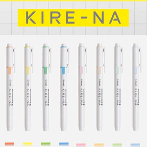 Bút dạ quang Pilot KIRE-NA Highlighter 2 đầu highlight giảm kẻ lệch, nhiều màu sắc