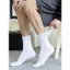 Tất cổ cao Trắng Trơn, Tất Nam Nữ, Tất Mùa Đông, Vớ Cotton Phong Cách Đơn Giản, Thấm Hút Mồ Hôi