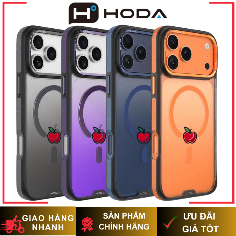 Ốp Lưng Chống Sốc Đạt Chuẩn 4m Hoda Multicolor - Tích Hợp Sạc Từ Tính Tiện Lợi cho iP 17/16 Series