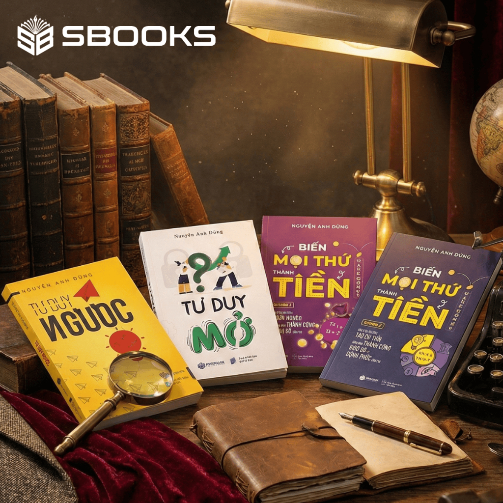 Sách - Combo 2 - 4 : Tư Duy Ngược + Tư Duy Mở + Biến Mọi Thứ Thành Tiền (Quyển 1 + 2) - SBOOKS