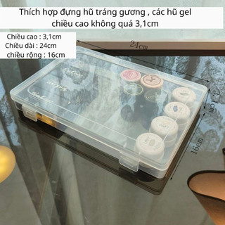 Hộp nhựa đựng các loại hũ gel , tráng gương và phụ kiện