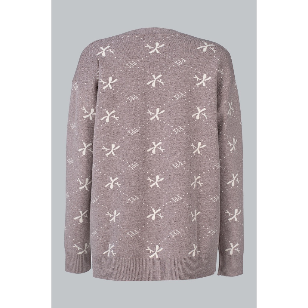 Áo Cardigan Dáng Dài Họa Tiết Parisian Chic 2K08.2510. Áo Len Cardigan Dáng Dài. Áo Cardigan Thu Đông Thiết Kế Bởi JM