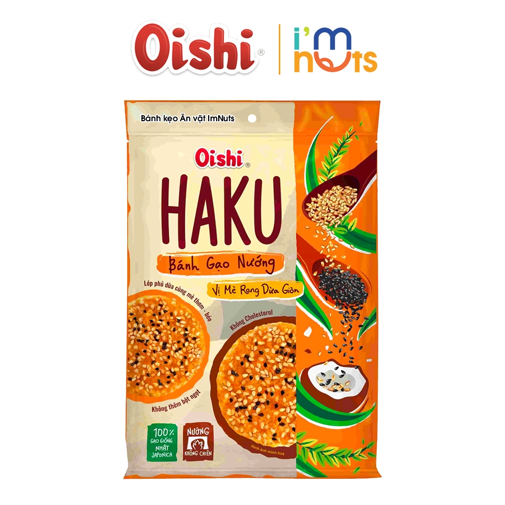 Snack Bánh Gạo Nướng Haku Oishi Đủ Vị Dạng Túi Tiện Lợi