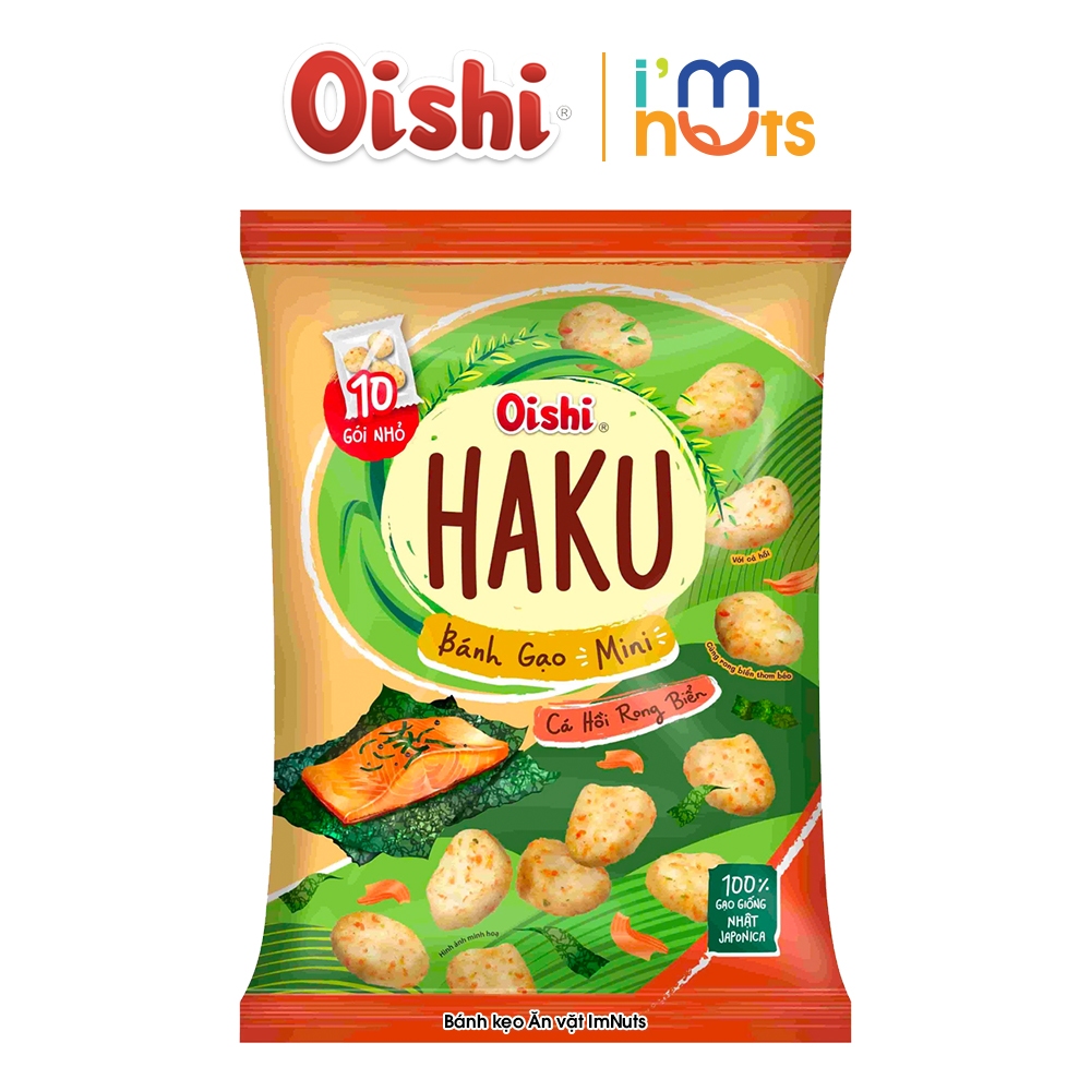 Snack Bánh Gạo Nướng Haku Oishi Đủ Vị Dạng Túi Tiện Lợi