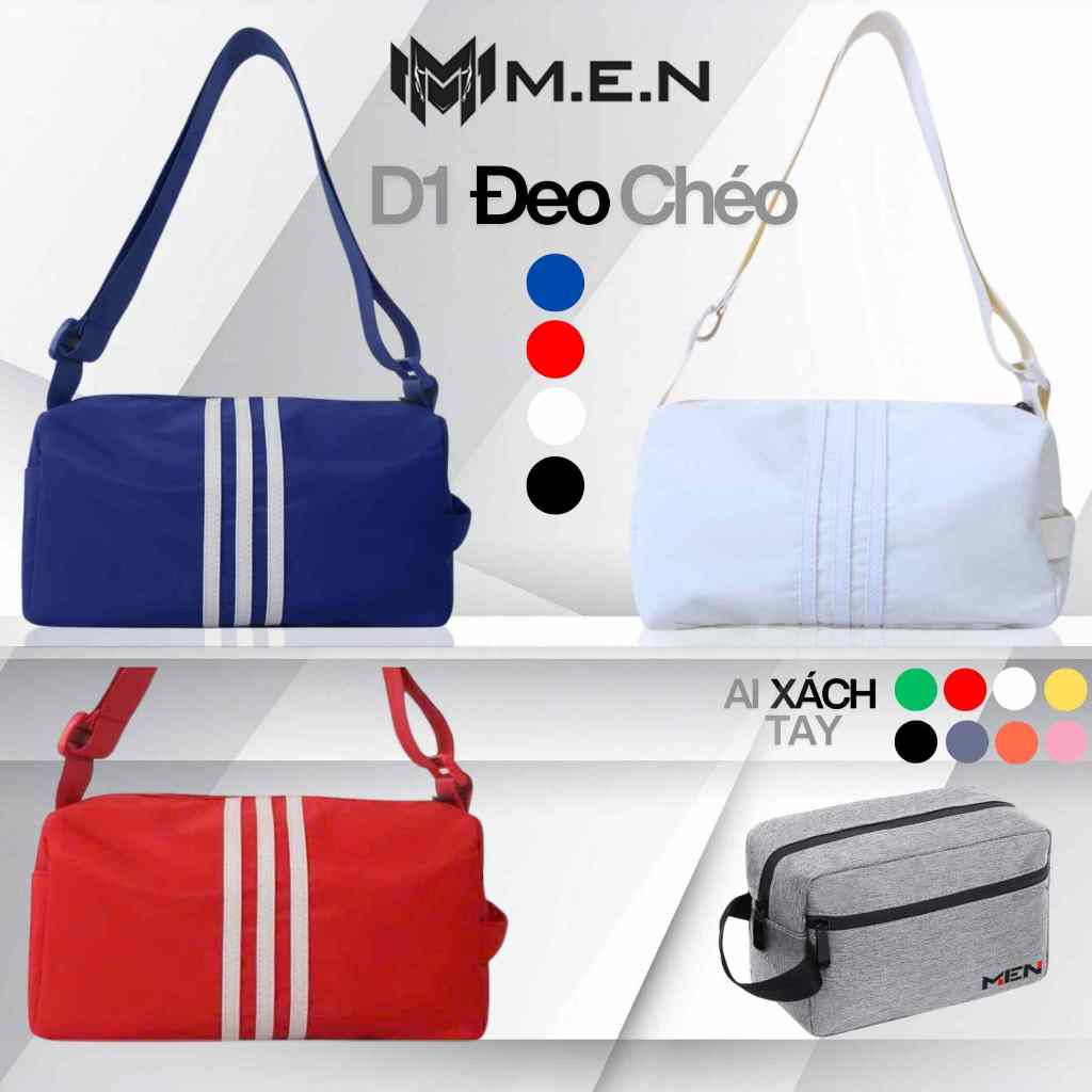 Túi D1 gối 3 sọc nhỏ thiếtt kế Sport 27cm vải chống nước 4 màuu M.E.N [CÓ BẢO HÀNH]