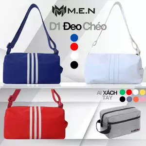 Túi D1 gối 3 sọc nhỏ thiếtt kế Sport 27cm vải chống nước 4 màuu M.E.N [CÓ BẢO HÀNH]