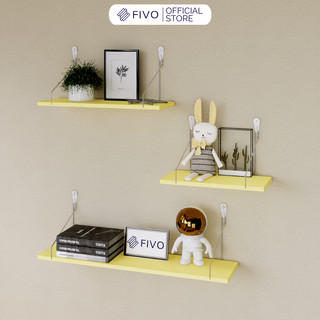 Kệ Sách Gắn Tường Decor Thanh Ngang FB45 FIVO Hiện Đại, Tặng Kèm Phụ Kiện, Dễ Dàng Lắp Ráp