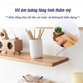 Kệ Sách Gắn Tường Decor Thanh Ngang FB45 FIVO Hiện Đại, Tặng Kèm Phụ Kiện, Dễ Dàng Lắp Ráp
