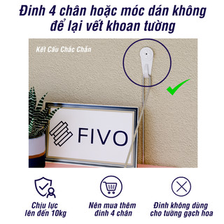 Kệ Sách Gắn Tường Decor Thanh Ngang FB45 FIVO Hiện Đại, Tặng Kèm Phụ Kiện, Dễ Dàng Lắp Ráp