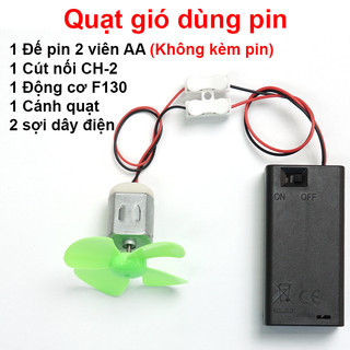 Bộ STEM cho học sinh, đèn Năng lượng mặt trời, quạt gió, bơm nước mini, pin