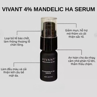 Serum Vivant Mandelic 4% HA cấp ẩm, sáng da, căng bóng da