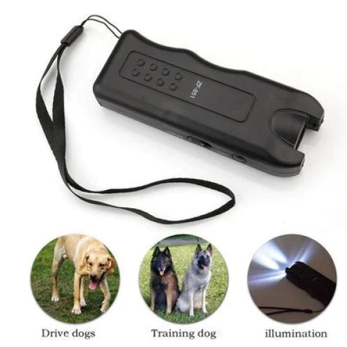 Electronic Dog Repeller Thiết bị chống sủa an toàn cho con người Máy đuổi chó siêu âm có đèn pin Led Dụng cụ huấn luyện