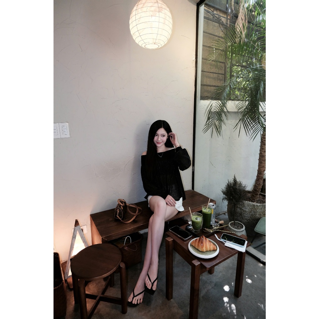 Áo Kiểu Nữ DASIEH Trễ Vai Tay Dài SECODEE