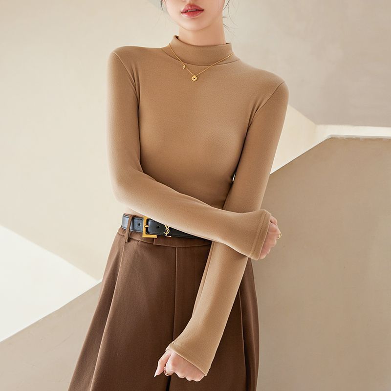 Hỏa tốc - áo cổ lọ tay dài ôm body chất thun tăm nhí co giãn 4 chiều, mềm mịn, form áo ôm basic có size - MT CLASSIC