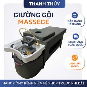 Giường gội 2in1, Giường gội dưỡng sinh, Giường massge bồn tai thỏ nệm êm cao cấp cho salon tóc.