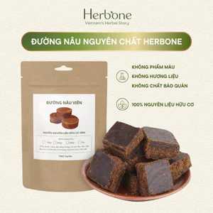 Đường Nâu Đường Đen Herbone Bổ Khí Huyết Không Vỡ Vụn Đóng Túi Riêng Mỗi Viên