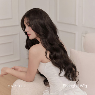 Tóc Giả Nguyên Đầu Dệt Kim CAPELLI Xoăn Sóng Shanghai Wig
