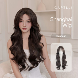 Tóc Giả Nguyên Đầu Dệt Kim CAPELLI Xoăn Sóng Shanghai Wig