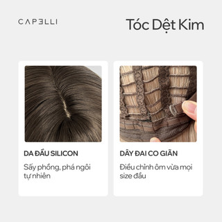 Tóc Giả Nguyên Đầu Dệt Kim CAPELLI Xoăn Sóng Shanghai Wig