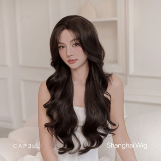 Tóc Giả Nguyên Đầu Dệt Kim CAPELLI Xoăn Sóng Shanghai Wig