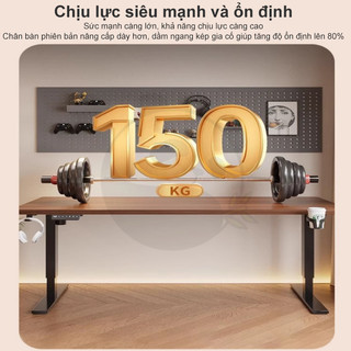 Bàn làm việc chỉnh chiều cao Đa Năng Cho Văn Phòng Học Tập Và Gaming 2 trong 1 Gỗ Nâng Hạ Điện