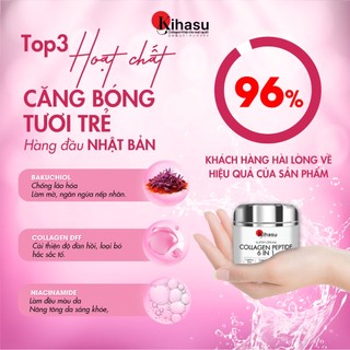 2 Hũ Kem Dưỡng Ẩm Kihasu Collagen 6in1 Dưỡng Da Trắng Sáng Đều Màu, Cung Cấp Độ Ẩm, Giúp Da Săn Chắc, Đàn Hồi, Trẻ Trung