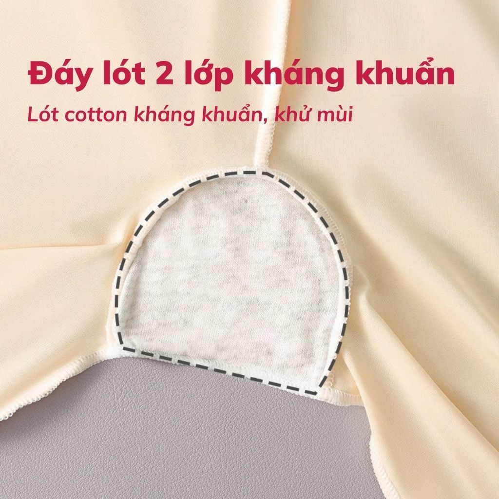 Quần mặc trong váy tự tin chống lộ, Quần lót bảo hộ chất su cạp cao mềm mại thoáng mát LANIXA V8941