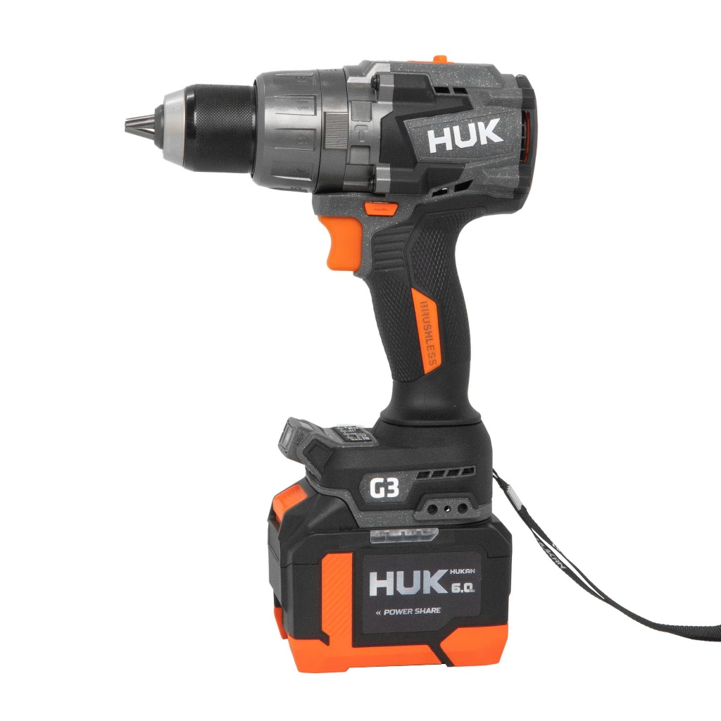 Máy Khoan Pin HUKAN 13MM GEN3 G3-F200LUX | ĐỘNG CƠ KHÔNG CHỔI THAN – 200N.m | ANTI KICKBACK, Chống Giật Ngược