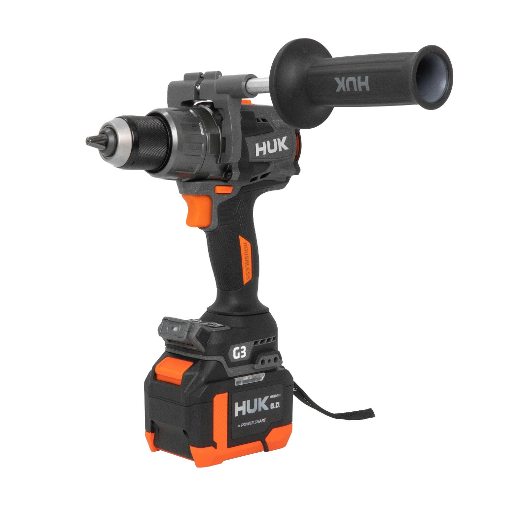 Máy Khoan Pin HUKAN 13MM GEN3 G3-F200LUX | ĐỘNG CƠ KHÔNG CHỔI THAN – 200N.m | ANTI KICKBACK, Chống Giật Ngược