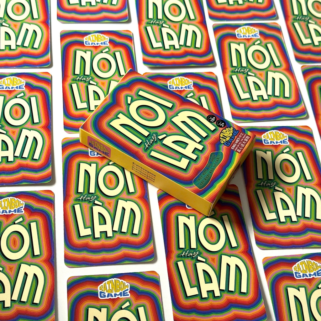 Bộ Bài Nói Hay Làm RainbowGame Tam Ngữ Giấy Cứng Drinking Game Tiệc Tùng MaSoi SG