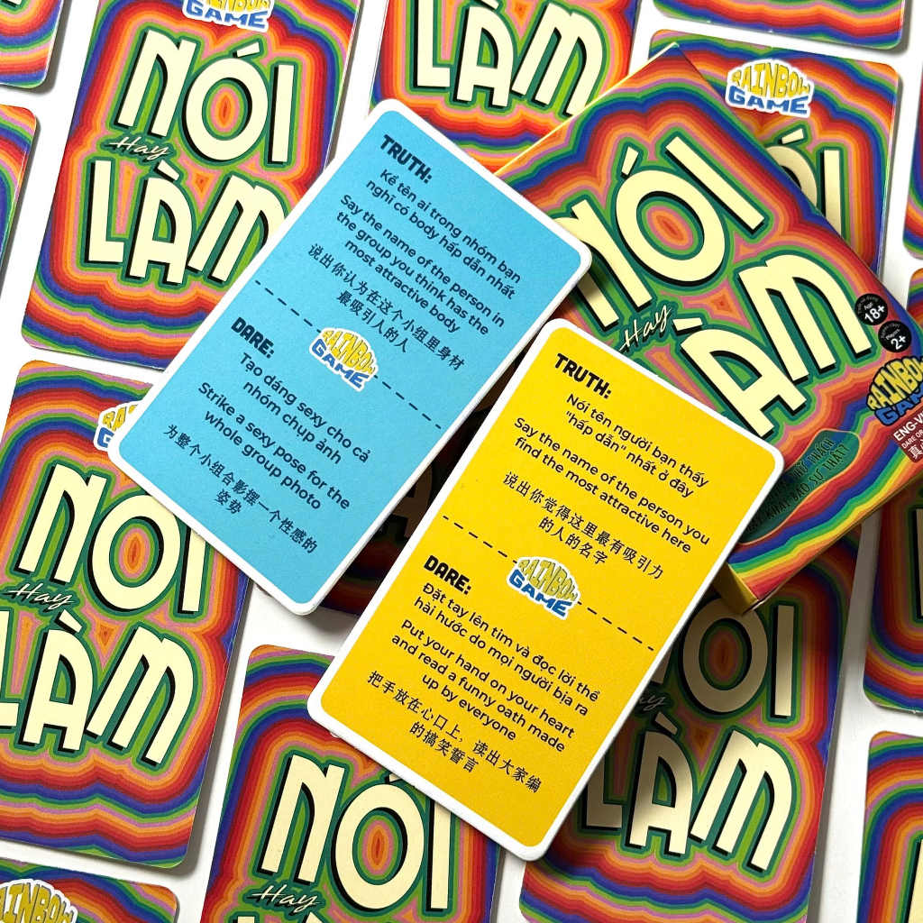 Bộ Bài Nói Hay Làm RainbowGame Tam Ngữ Giấy Cứng Drinking Game Tiệc Tùng MaSoi SG