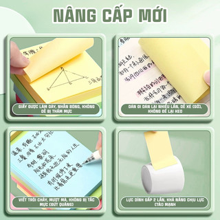 Giấy Note Nhiều Màu Pastel – Giấy Nhớ Trơn 100 Tờ Dễ Dán, Ghi Chú Dễ Thấy Tiện Lợi