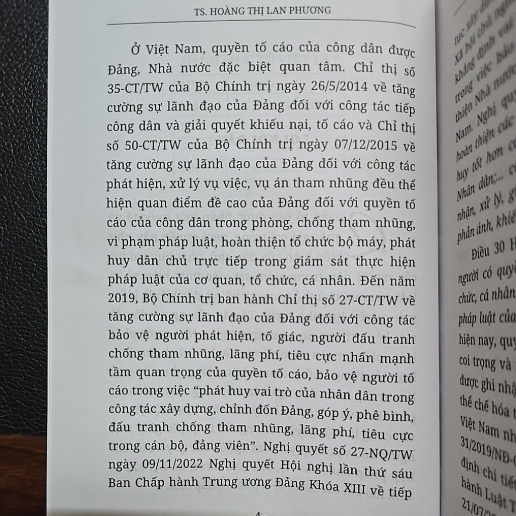 Sách - Quyền tố cáo của công dân theo pháp luật Việt Nam