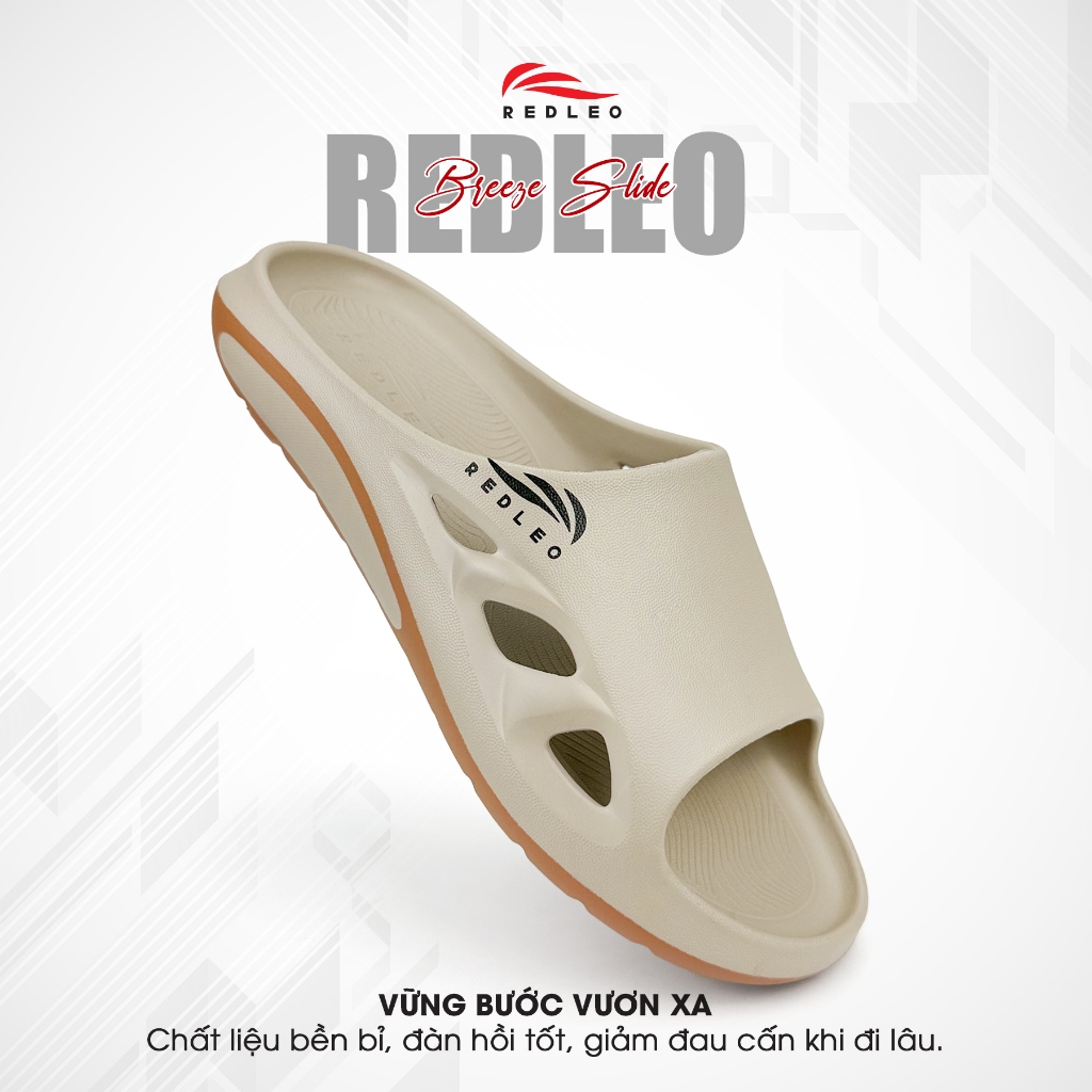 Dép bảng ngang REDLEO Breeze Slide RL50 – Siêu nhẹ, EVA nguyên sinh bền bỉ, form chuẩn bàn chân Việt