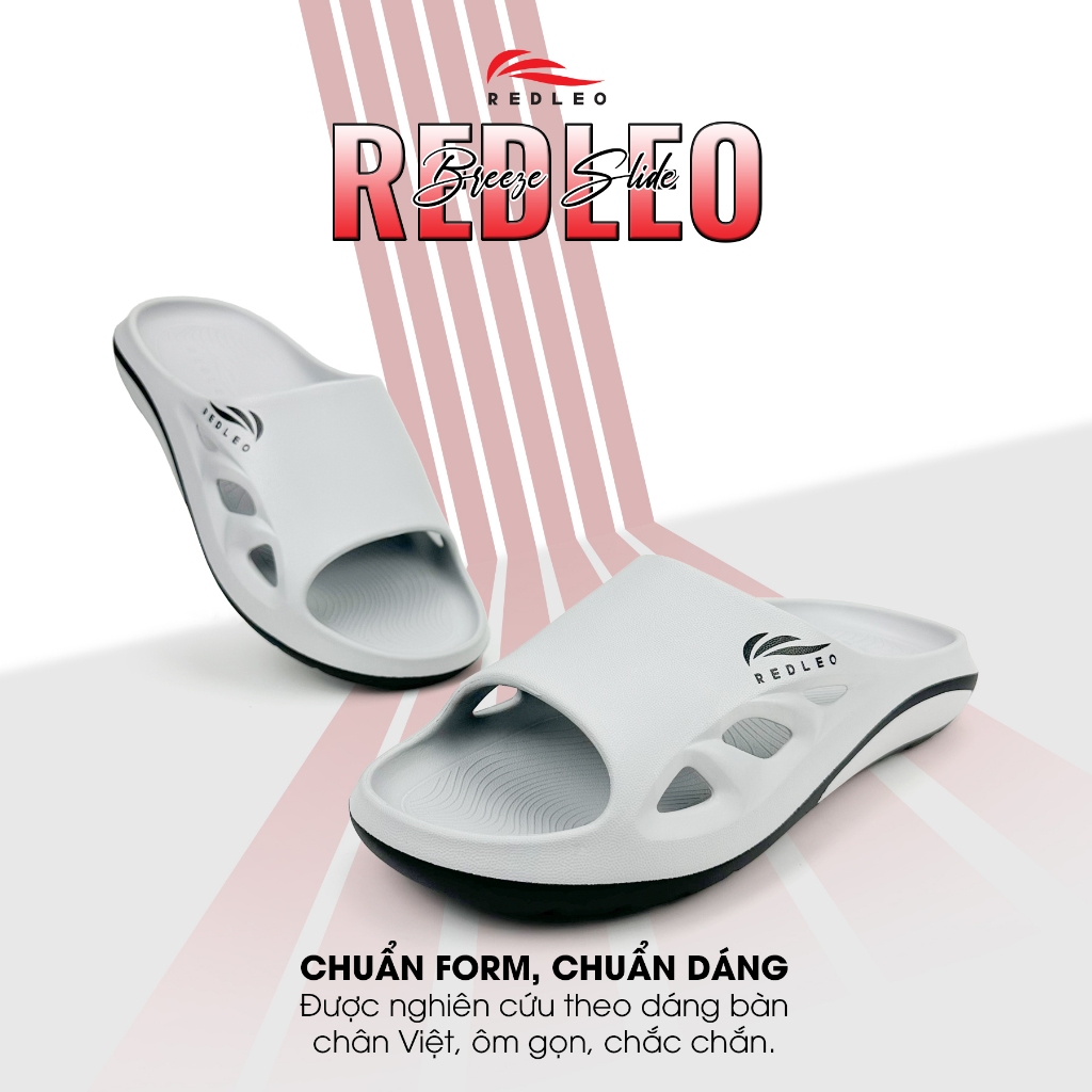 Dép bảng ngang REDLEO Breeze Slide RL50 – Siêu nhẹ, EVA nguyên sinh bền bỉ, form chuẩn bàn chân Việt
