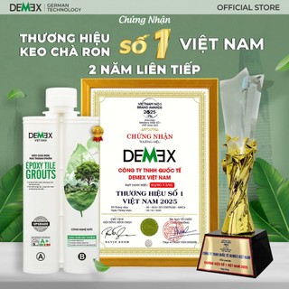 Combo Bộ Dụng Cụ và Keo Chà Ron Demex Cao Cấp - Chống Thấm, Chống Ố, Bền màu Không Chứa Chất Gây Ung Thư  (Có súng)